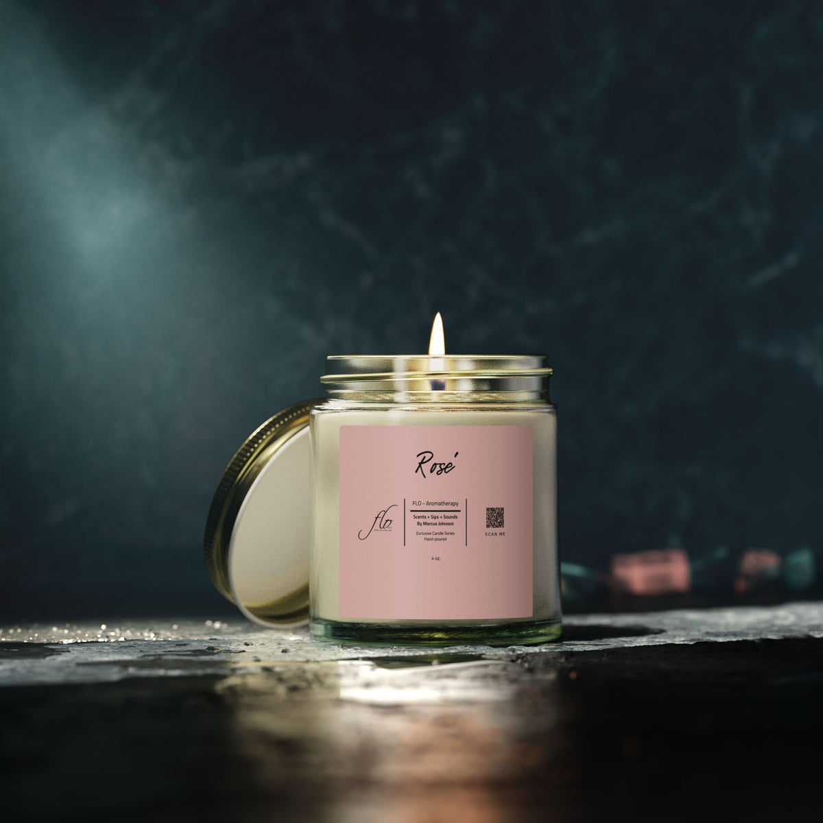 F.L.O. Rosé Mini Candle (4 oz) – For the Love Of… Light Evenings