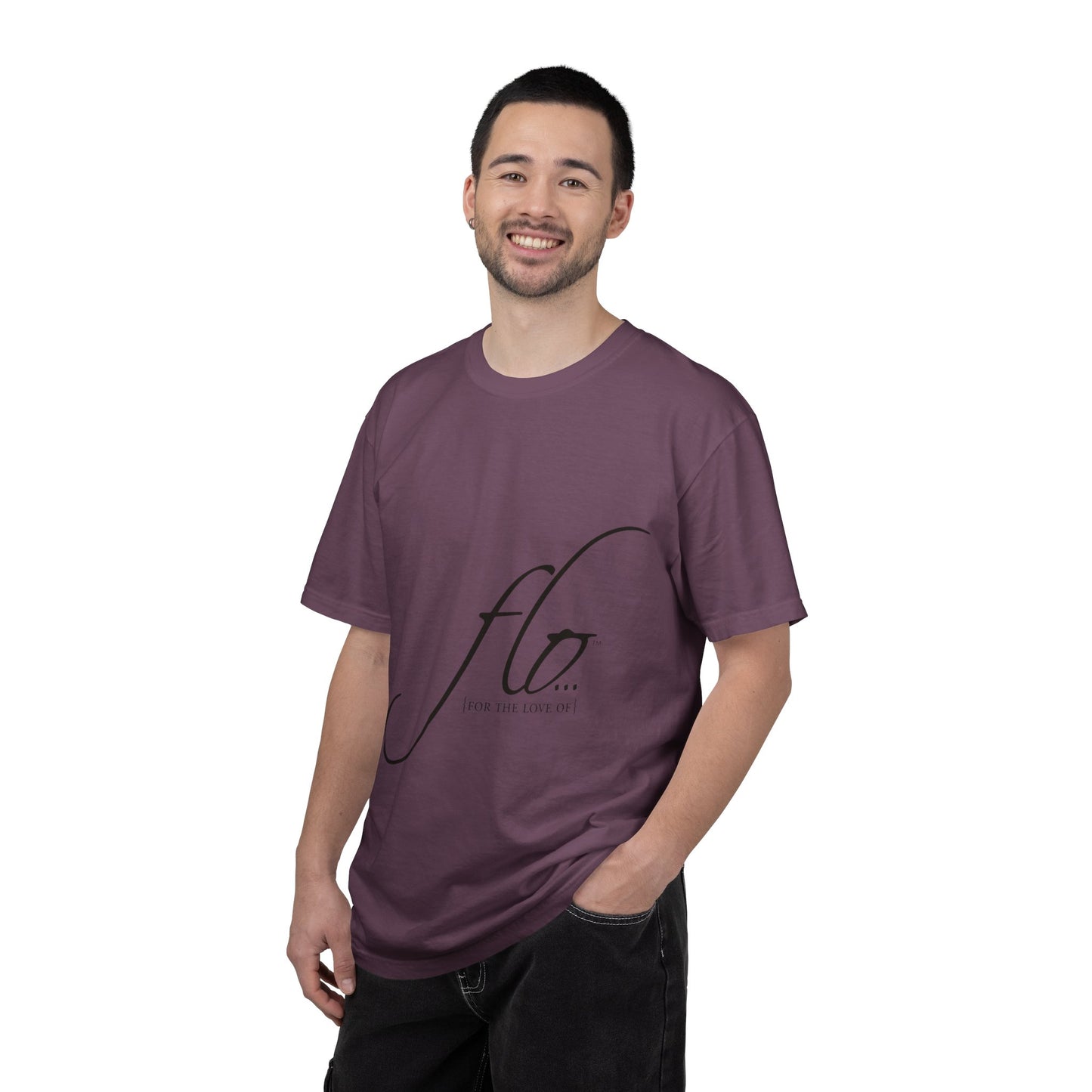 F.L.O. Script T‑Shirt — Minimalist Calligraphy Tee