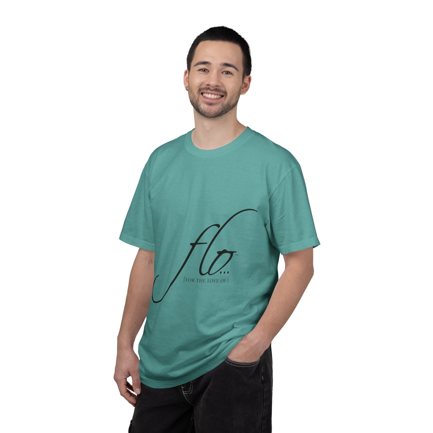 F.L.O. Script T‑Shirt — Minimalist Calligraphy Tee