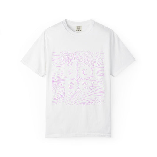 F.L.O. T-Shirt — Subtle Topographic "Hope" Line Art Graphic Tee