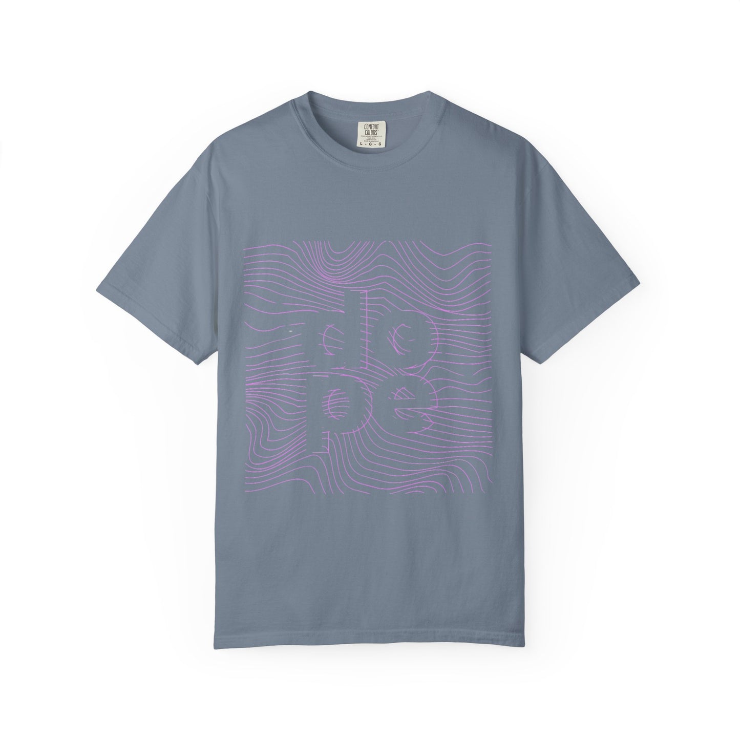 F.L.O. T-Shirt — Subtle Topographic "Hope" Line Art Graphic Tee