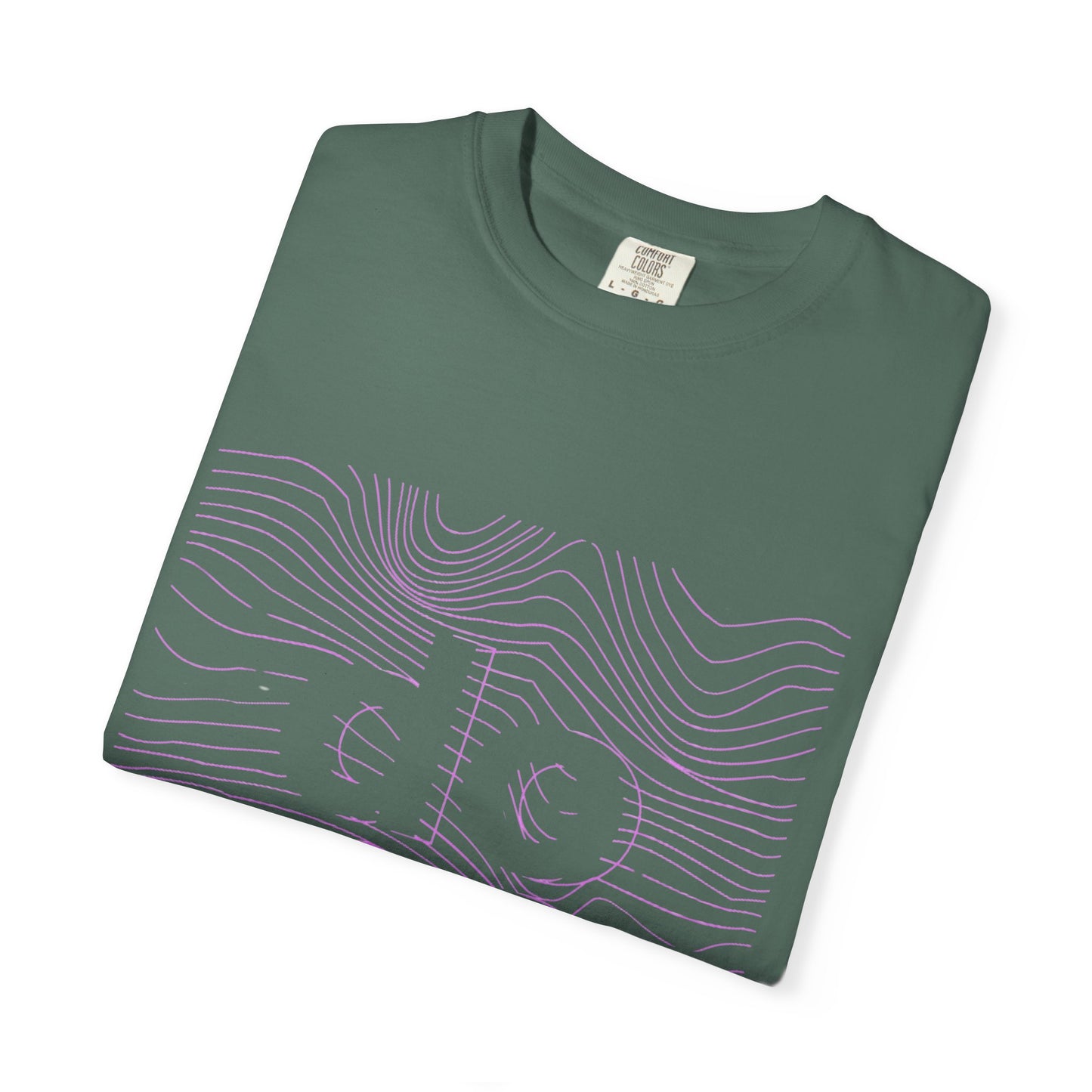 F.L.O. T-Shirt — Subtle Topographic "Hope" Line Art Graphic Tee