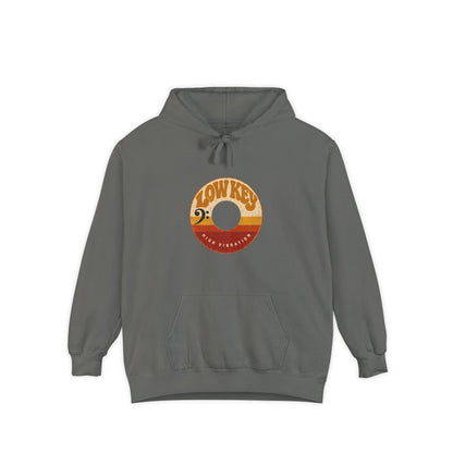 F.L.O. Low Key High Vibration Vintage 45 Hoodie — Garment-Dyed