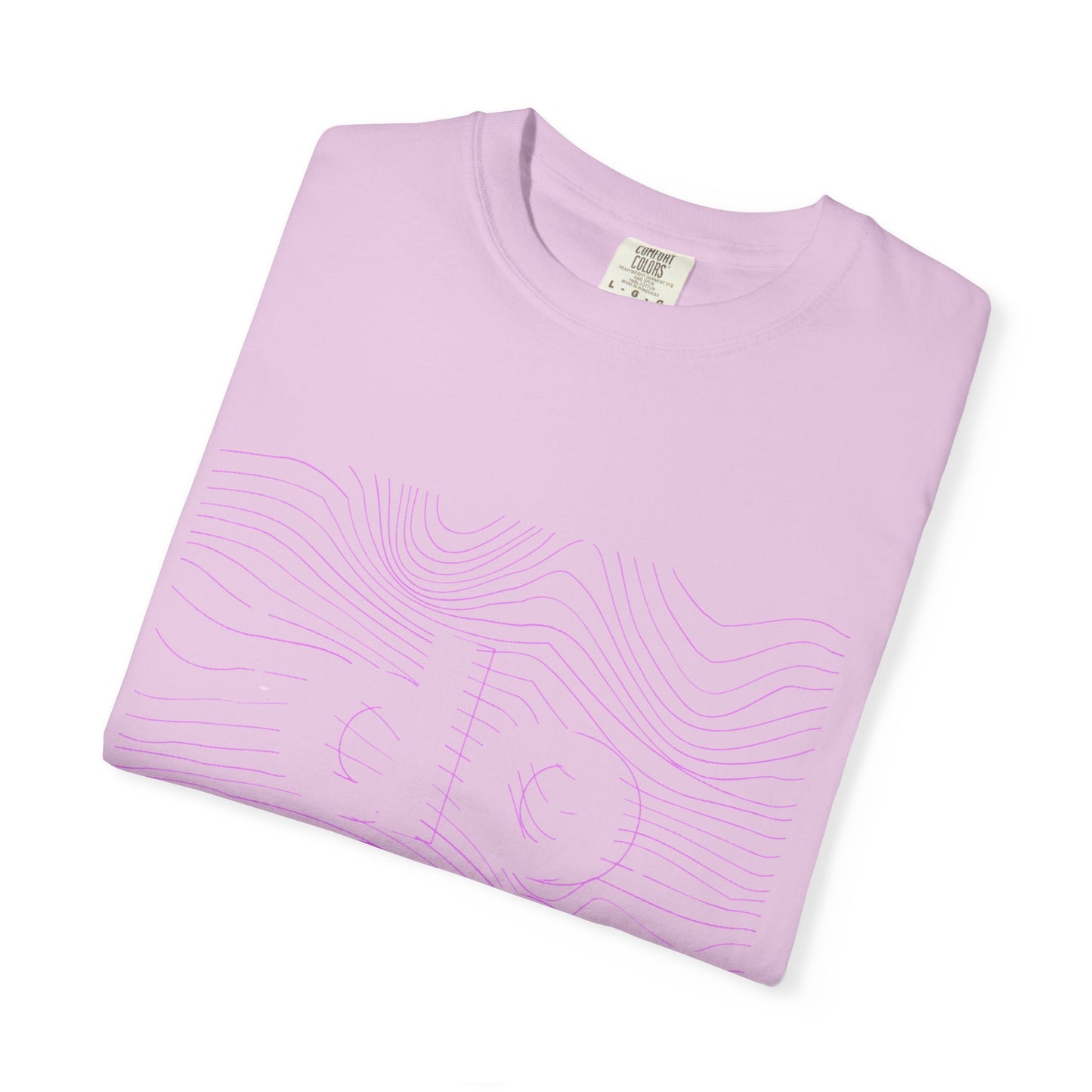 F.L.O. T-Shirt — Subtle Topographic "Hope" Line Art Graphic Tee