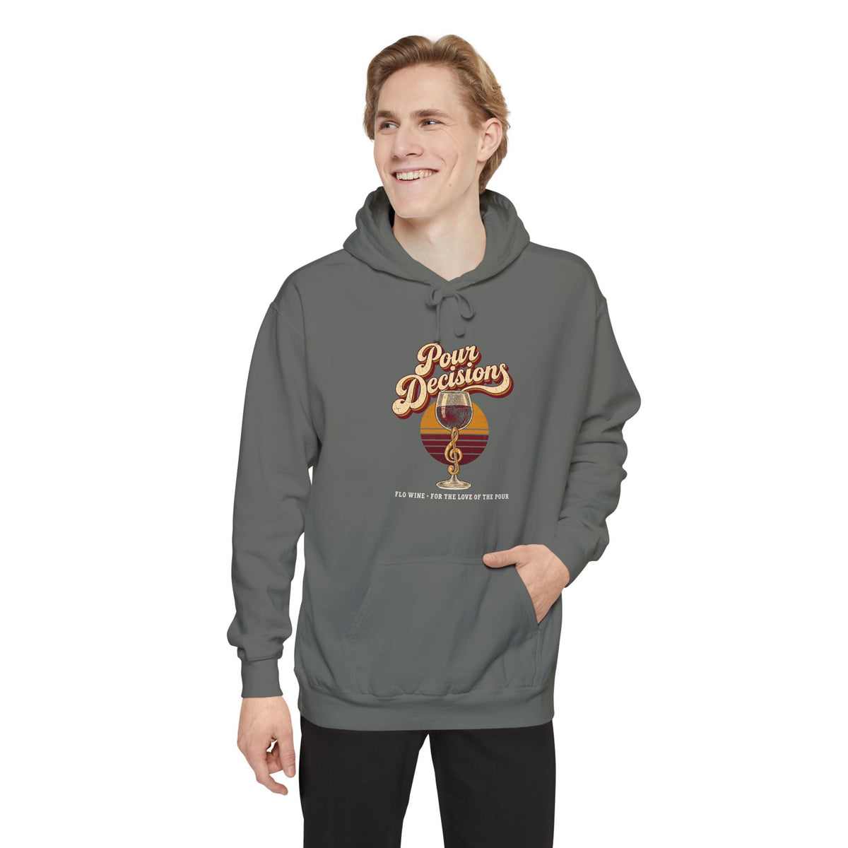 F.L.O. Pour Decisions Vintage Hoodie — Garment-Dyed