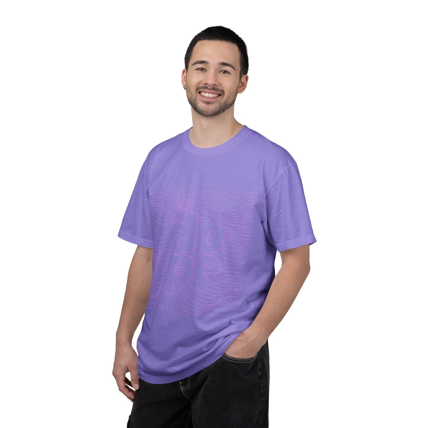 F.L.O. T-Shirt — Subtle Topographic "Hope" Line Art Graphic Tee