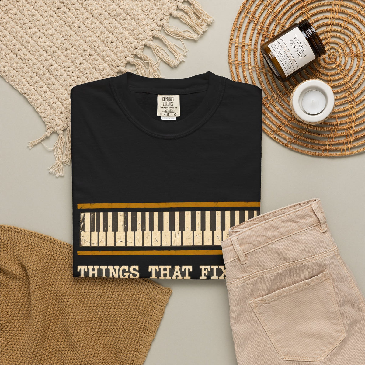 F.L.O. Things That Fix Me Vintage Tee — Garment-Dyed