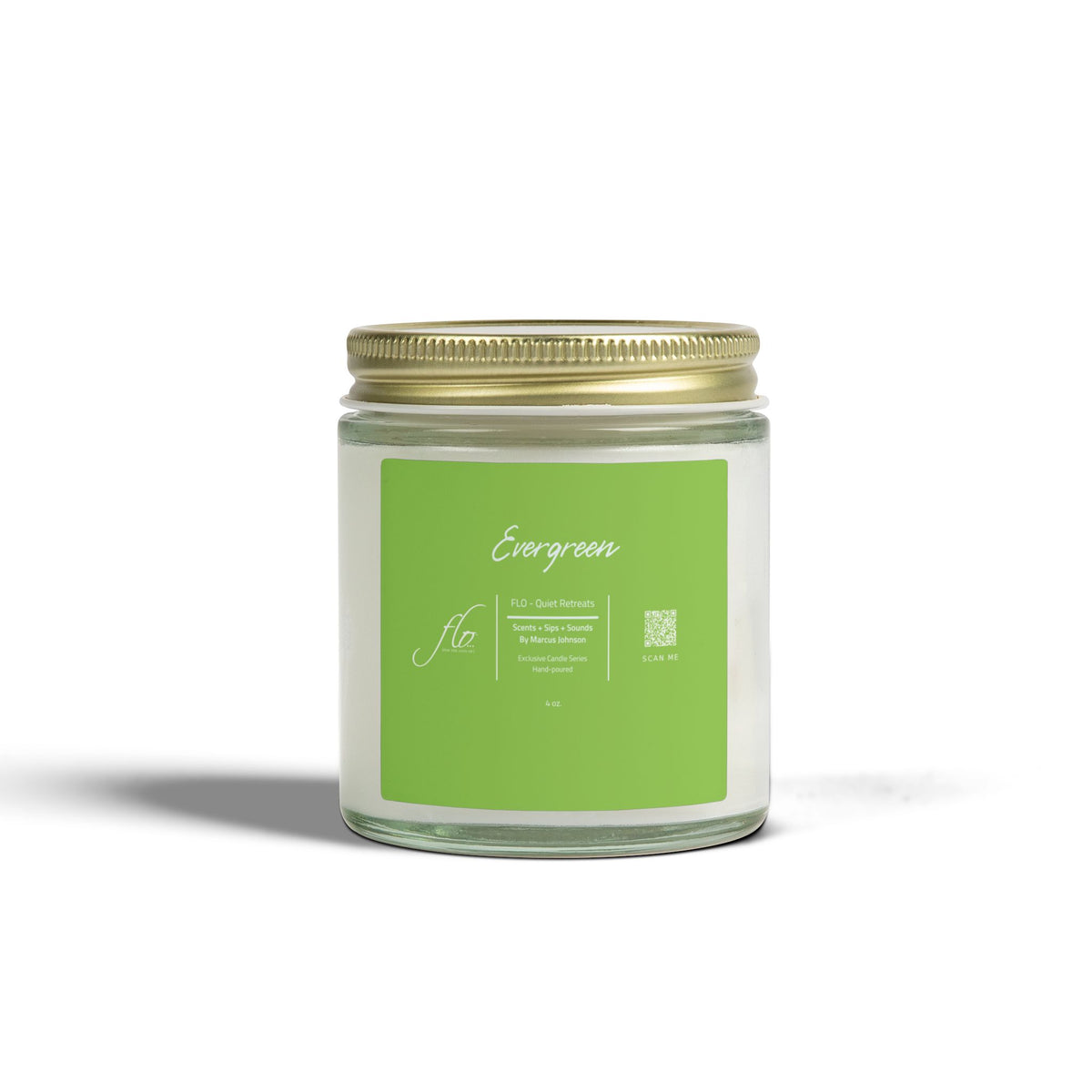 F.L.O. Evergreen Mini Candle (4 oz) – For the Love Of… Quiet Retreats