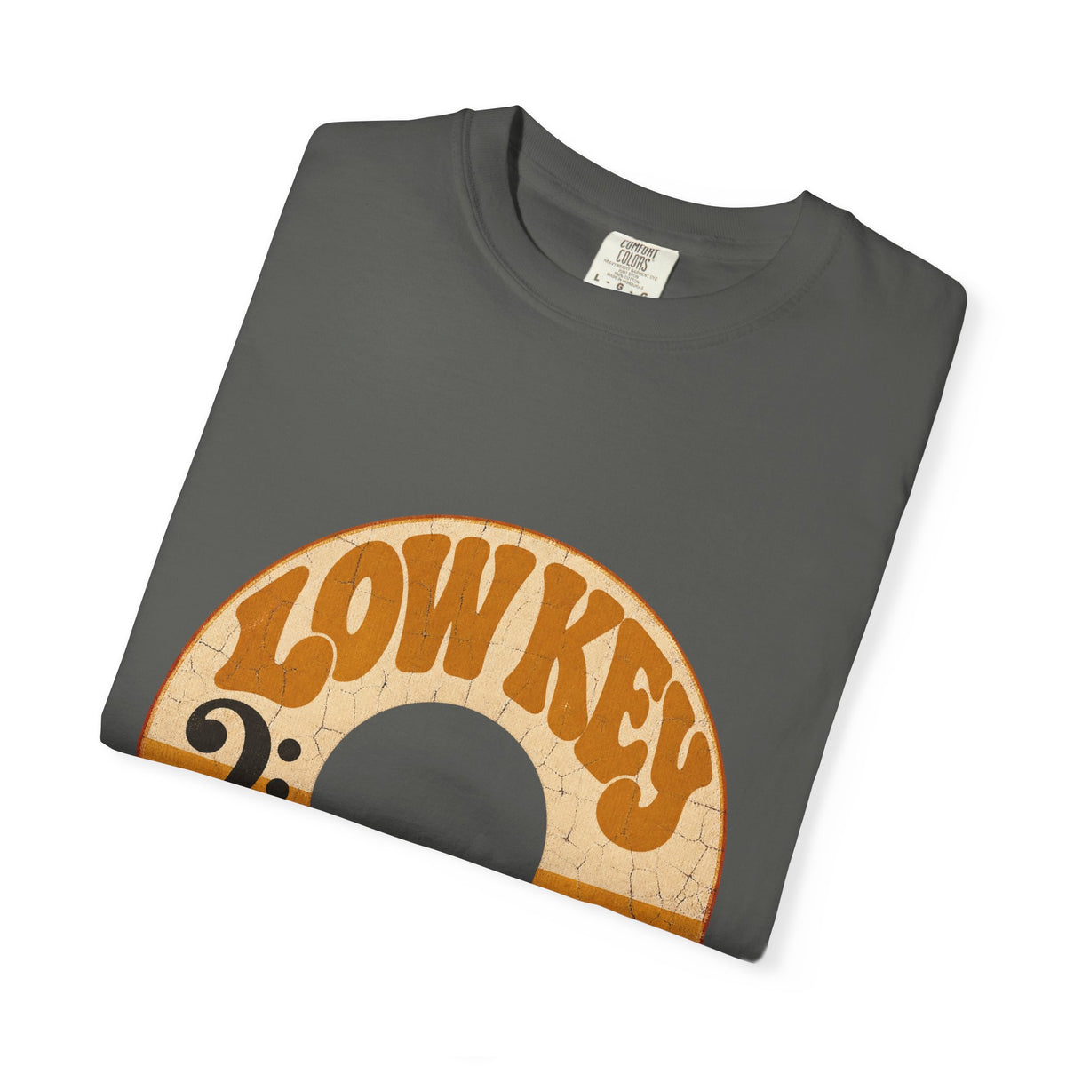 F.L.O. Low Key High Vibration Vintage 45 Tee — Garment-Dyed