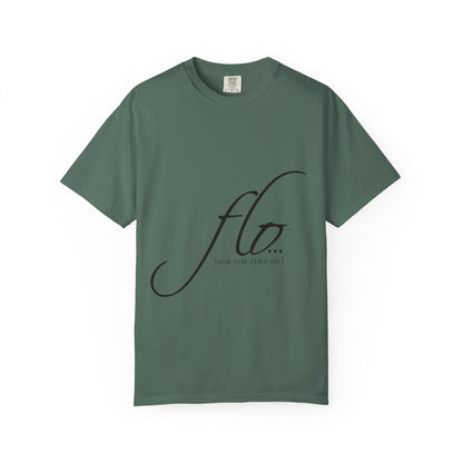 F.L.O. Script T‑Shirt — Minimalist Calligraphy Tee