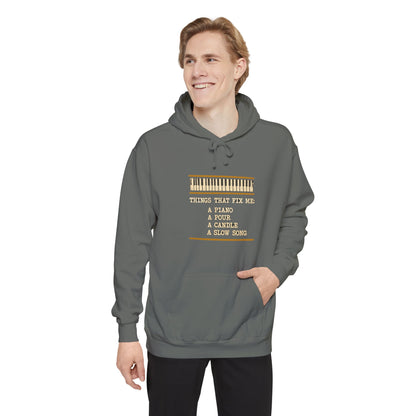 F.L.O. Things That Fix Me Vintage Hoodie — Garment-Dyed