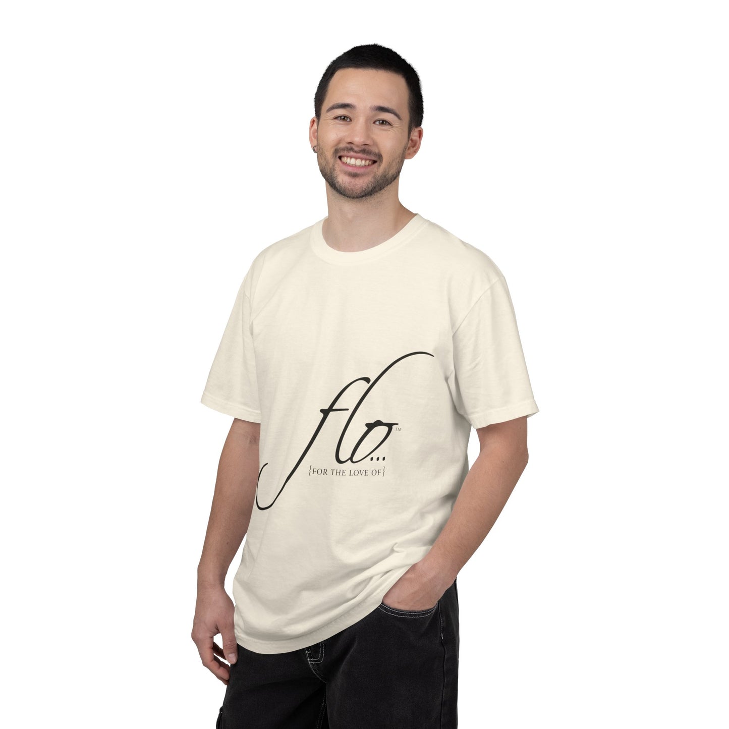 F.L.O. Script T‑Shirt — Minimalist Calligraphy Tee