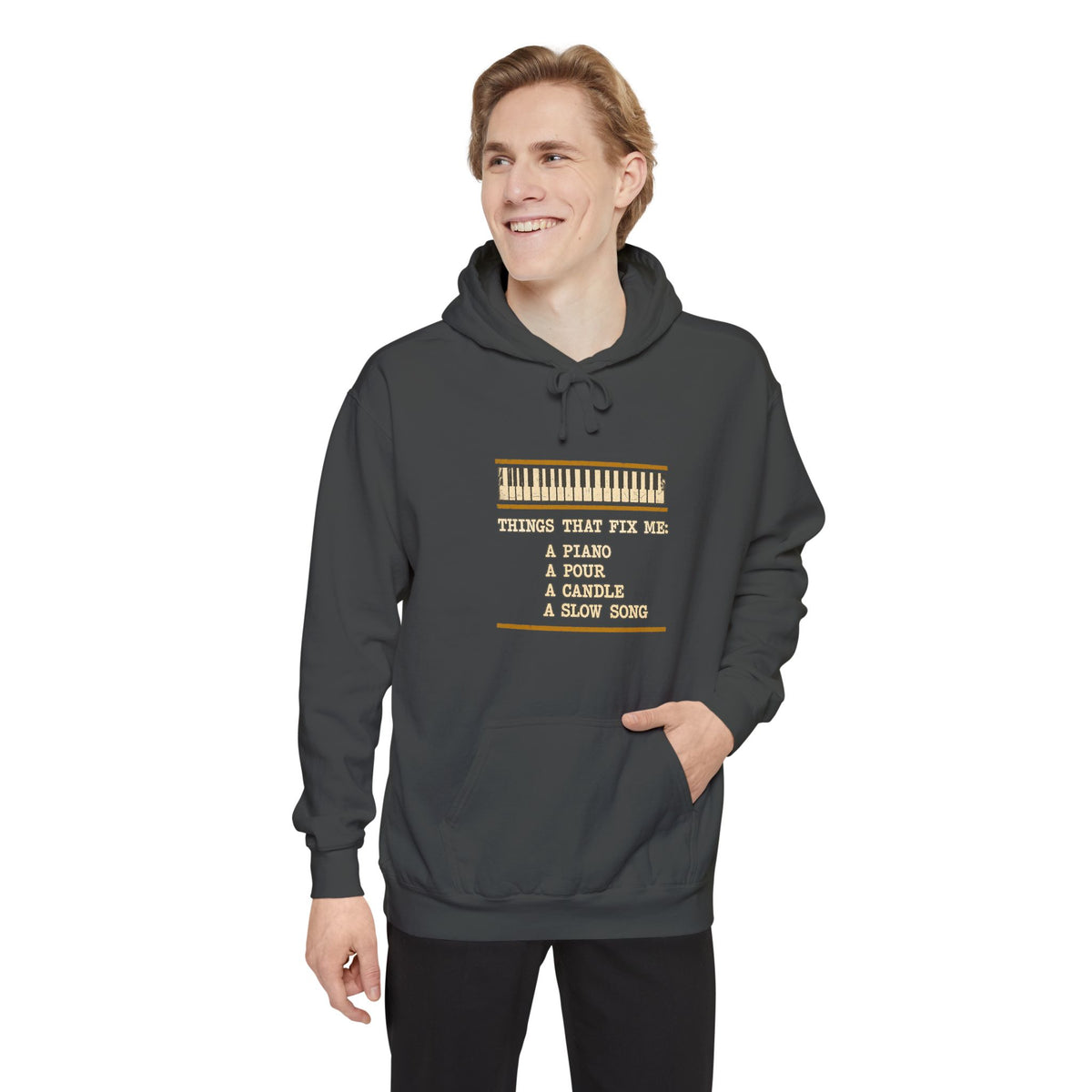 F.L.O. Things That Fix Me Vintage Hoodie — Garment-Dyed