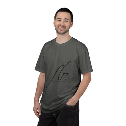 F.L.O. Script T‑Shirt — Minimalist Calligraphy Tee