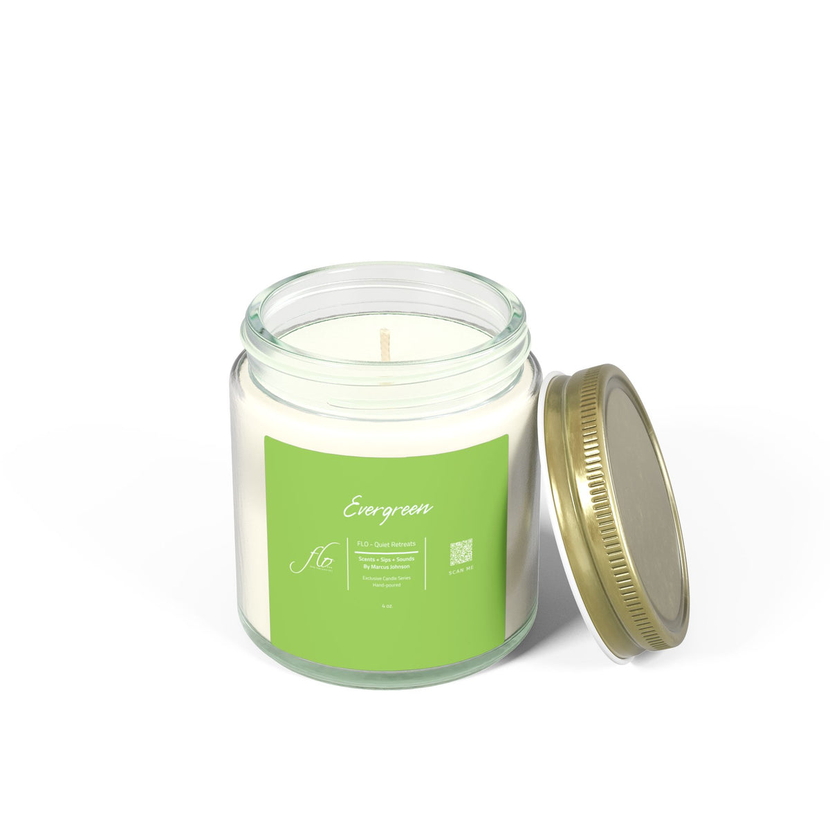 F.L.O. Evergreen Mini Candle (4 oz) – For the Love Of… Quiet Retreats