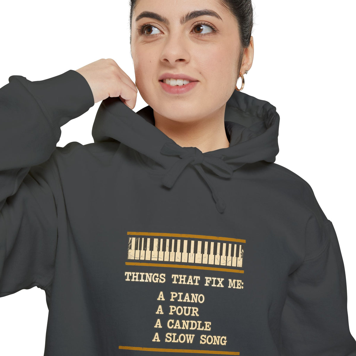 F.L.O. Things That Fix Me Vintage Hoodie — Garment-Dyed