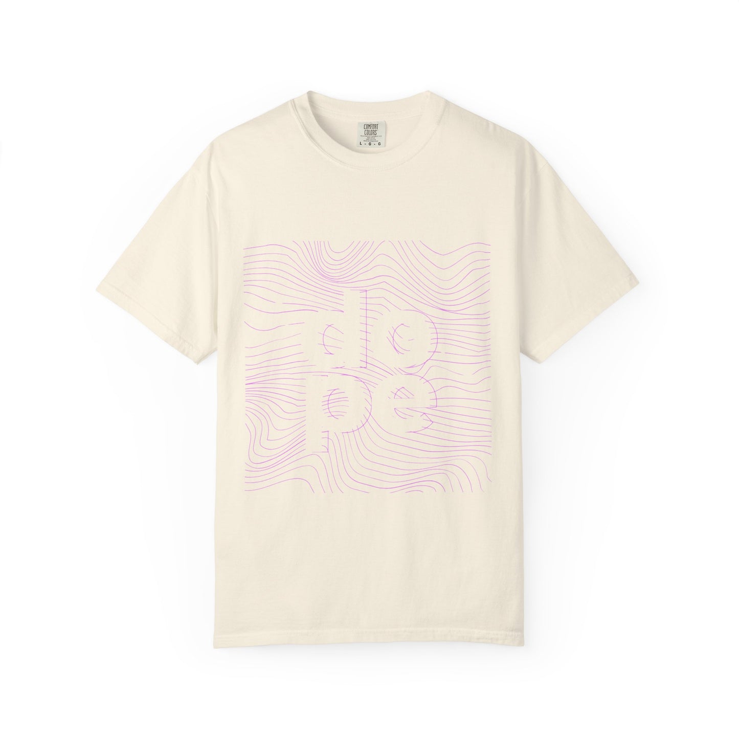 F.L.O. T-Shirt — Subtle Topographic "Hope" Line Art Graphic Tee