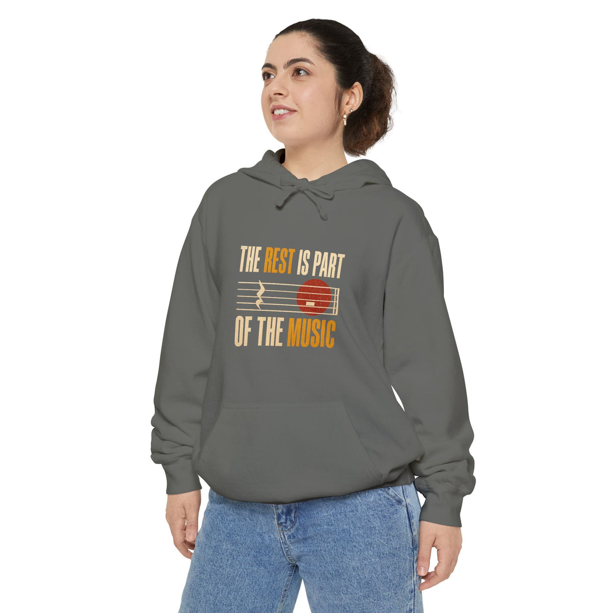 F.L.O. The Rest Is Part of the Music Vintage Hoodie — Garment-Dyed