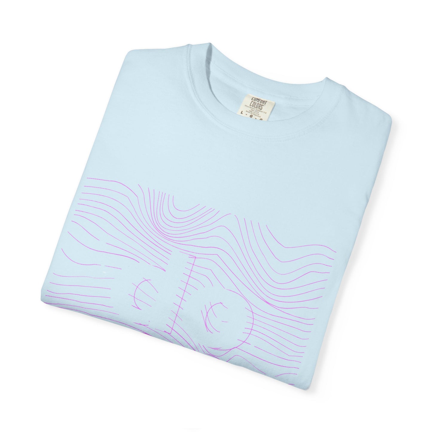 F.L.O. T-Shirt — Subtle Topographic "Hope" Line Art Graphic Tee