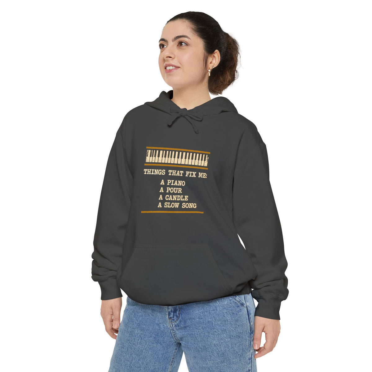 F.L.O. Things That Fix Me Vintage Hoodie — Garment-Dyed