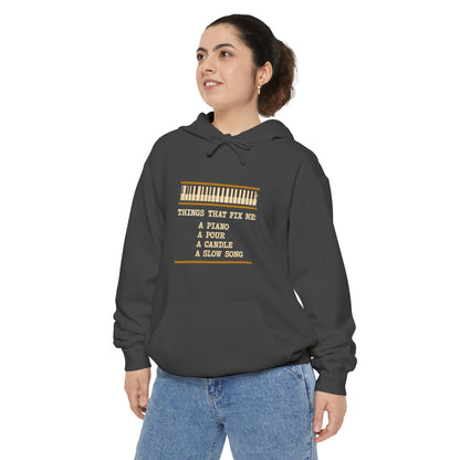 F.L.O. Things That Fix Me Vintage Hoodie — Garment-Dyed
