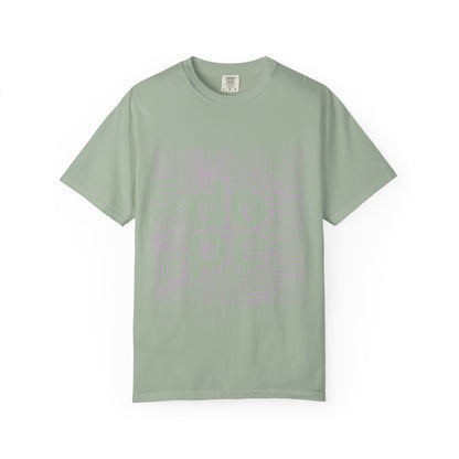 F.L.O. T-Shirt — Subtle Topographic "Hope" Line Art Graphic Tee