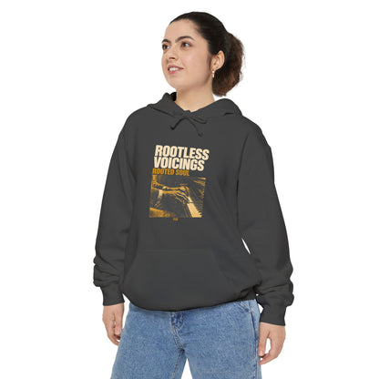 F.L.O. Rootless Voicings, Rooted Soul Vintage Hoodie — Garment-Dyed