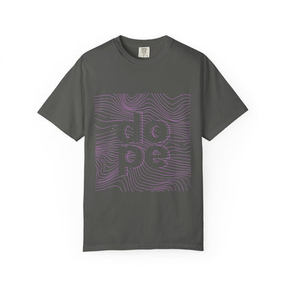 F.L.O. T-Shirt — Subtle Topographic "Hope" Line Art Graphic Tee