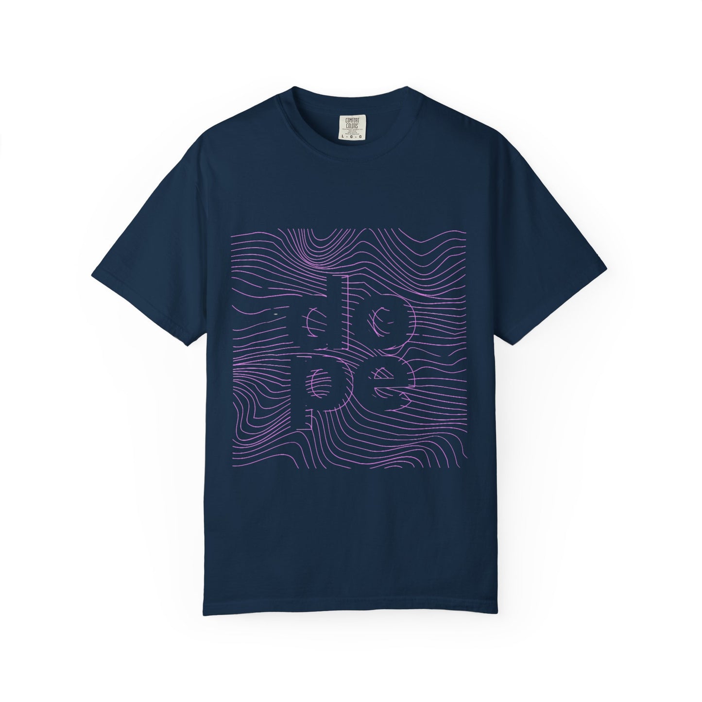 F.L.O. T-Shirt — Subtle Topographic "Hope" Line Art Graphic Tee