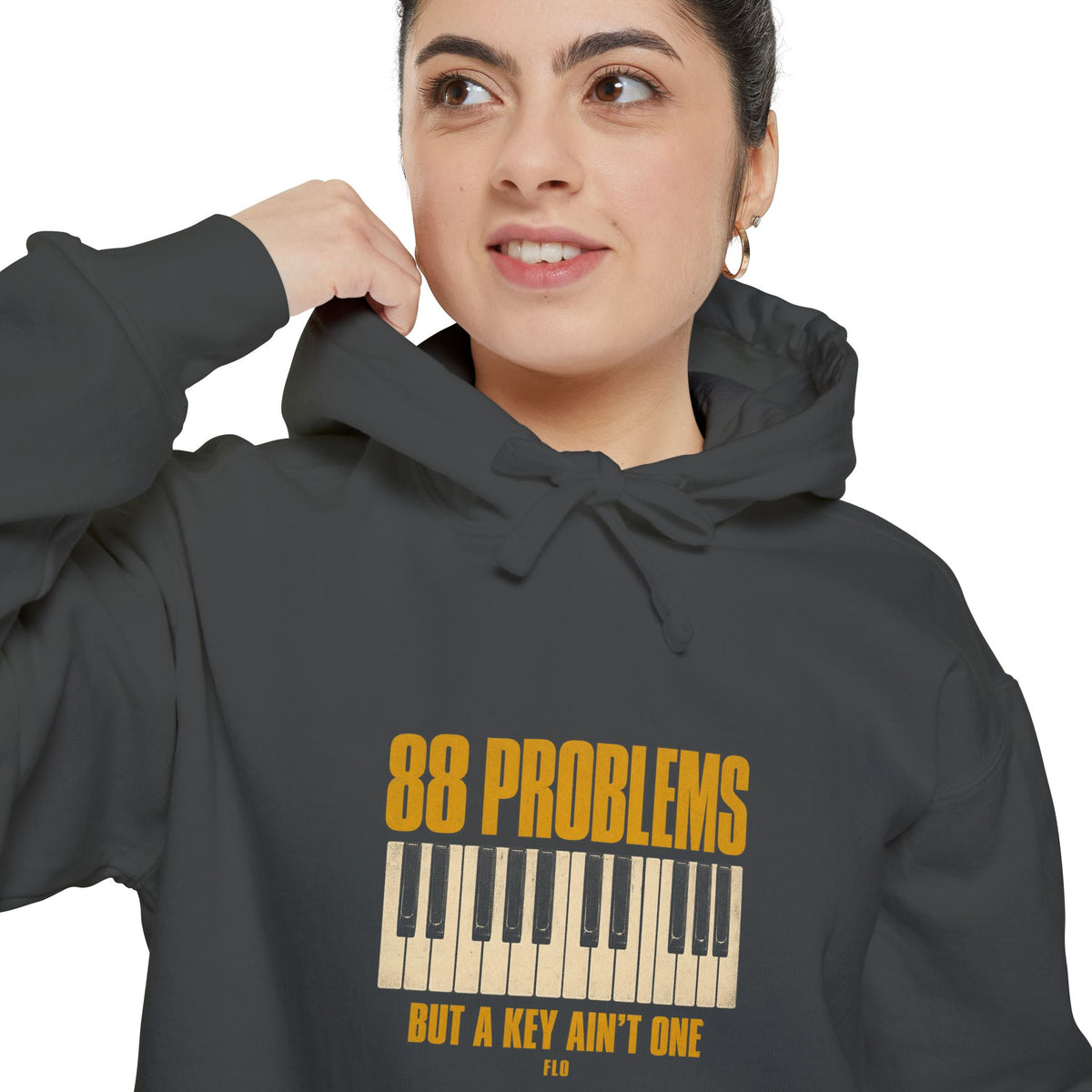 F.L.O. 88 Problems But a Key Ain't One Vintage Hoodie — Garment-Dyed