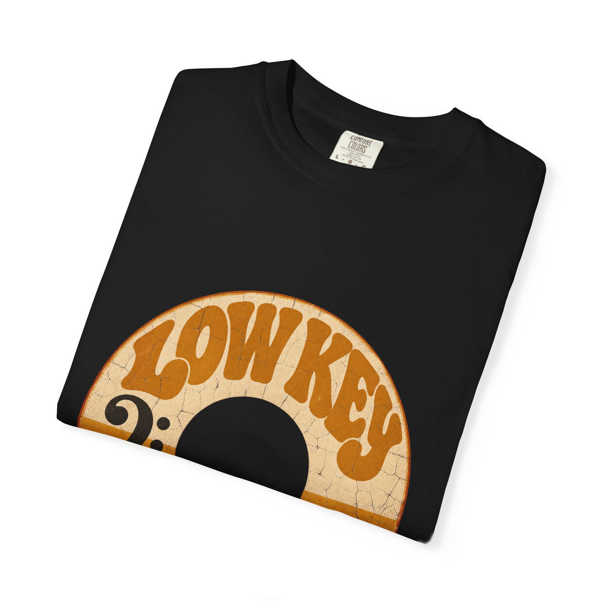 F.L.O. Low Key High Vibration Vintage 45 Tee — Garment-Dyed