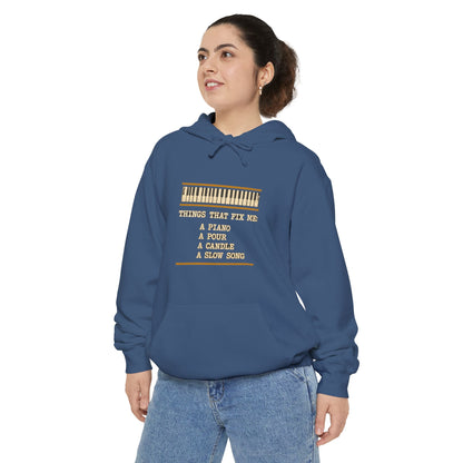 F.L.O. Things That Fix Me Vintage Hoodie — Garment-Dyed