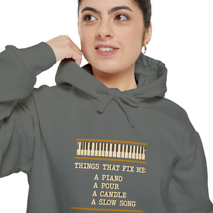 F.L.O. Things That Fix Me Vintage Hoodie — Garment-Dyed