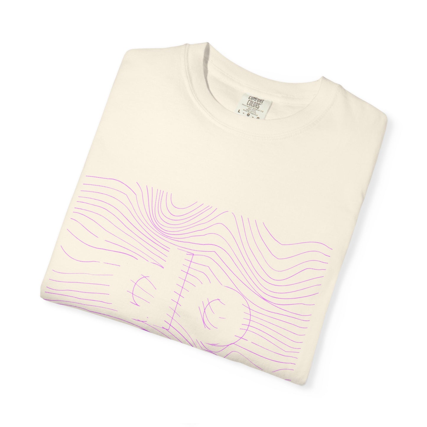 F.L.O. T-Shirt — Subtle Topographic "Hope" Line Art Graphic Tee