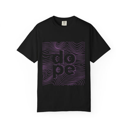 F.L.O. T-Shirt — Subtle Topographic "Hope" Line Art Graphic Tee