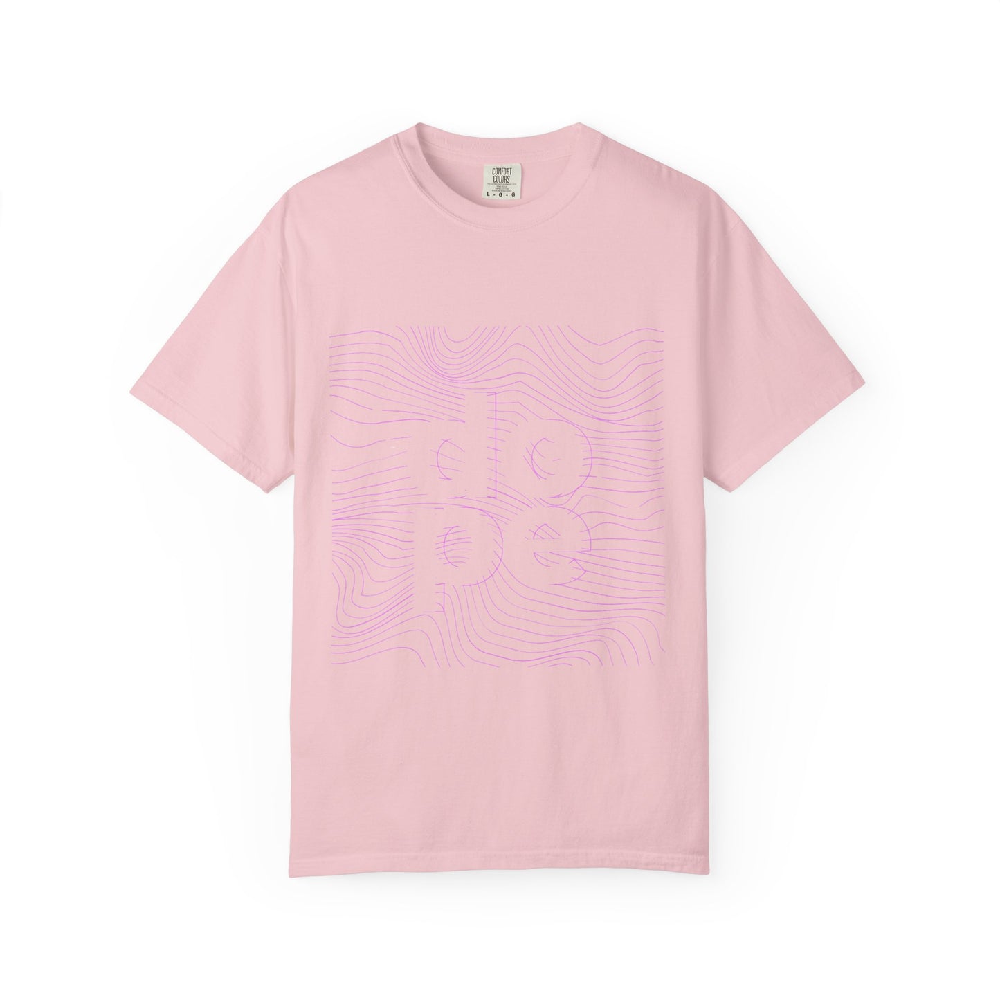 F.L.O. T-Shirt — Subtle Topographic "Hope" Line Art Graphic Tee