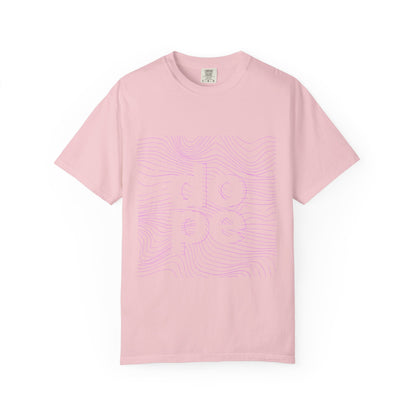 F.L.O. T-Shirt — Subtle Topographic "Hope" Line Art Graphic Tee