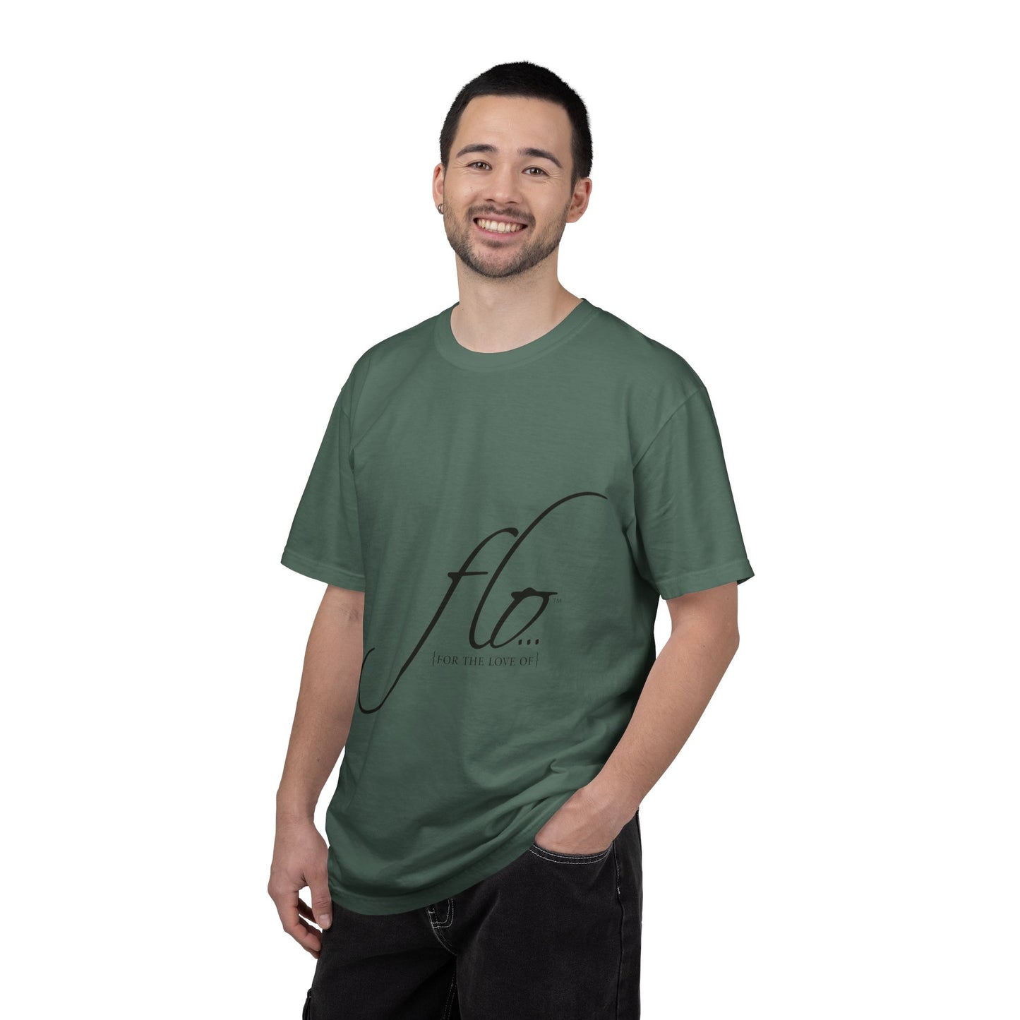 F.L.O. Script T‑Shirt — Minimalist Calligraphy Tee