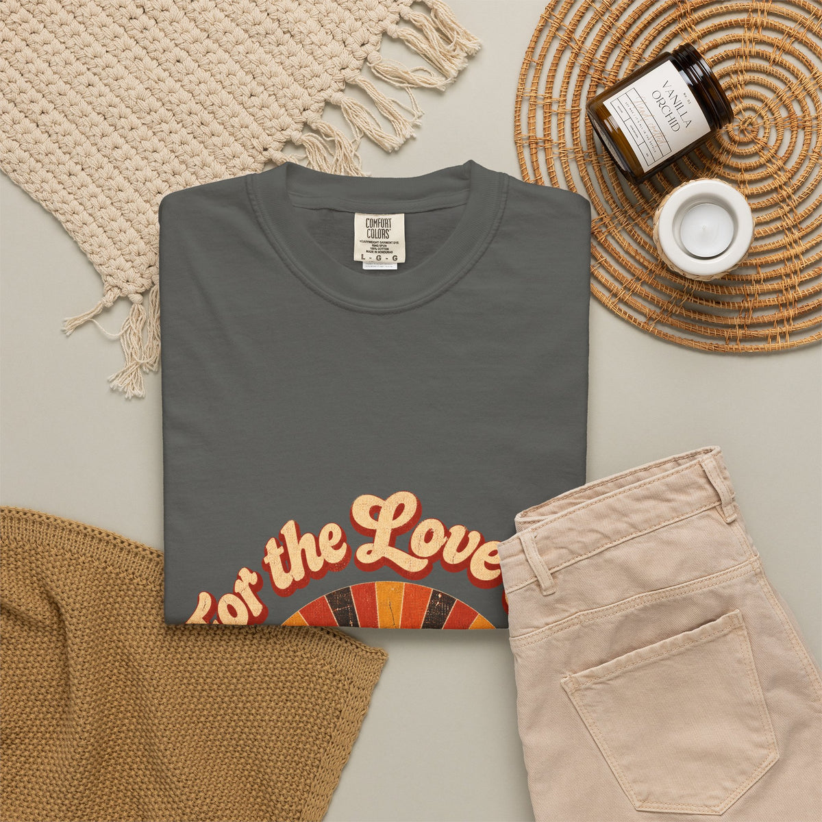 F.L.O. For the Love Of… Vintage Sunburst Tee — Garment-Dyed