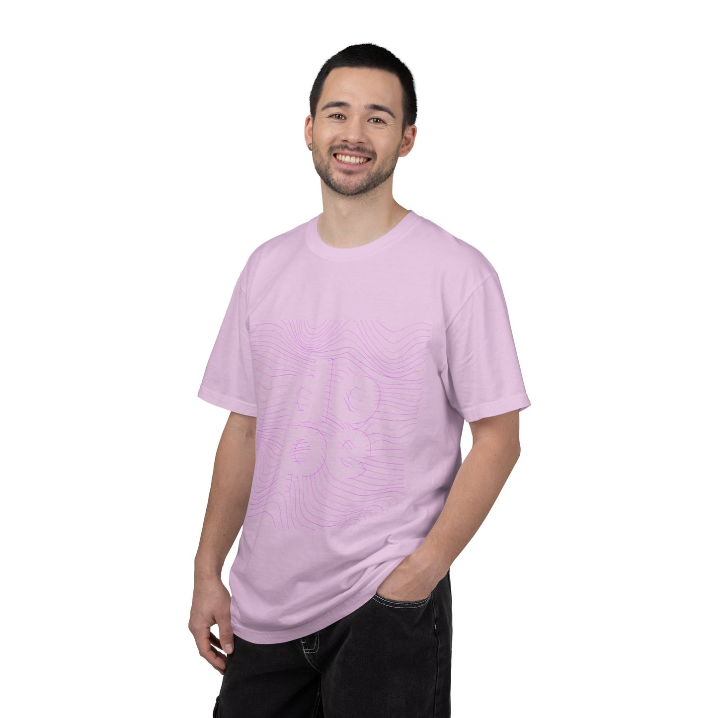 F.L.O. T-Shirt — Subtle Topographic "Hope" Line Art Graphic Tee