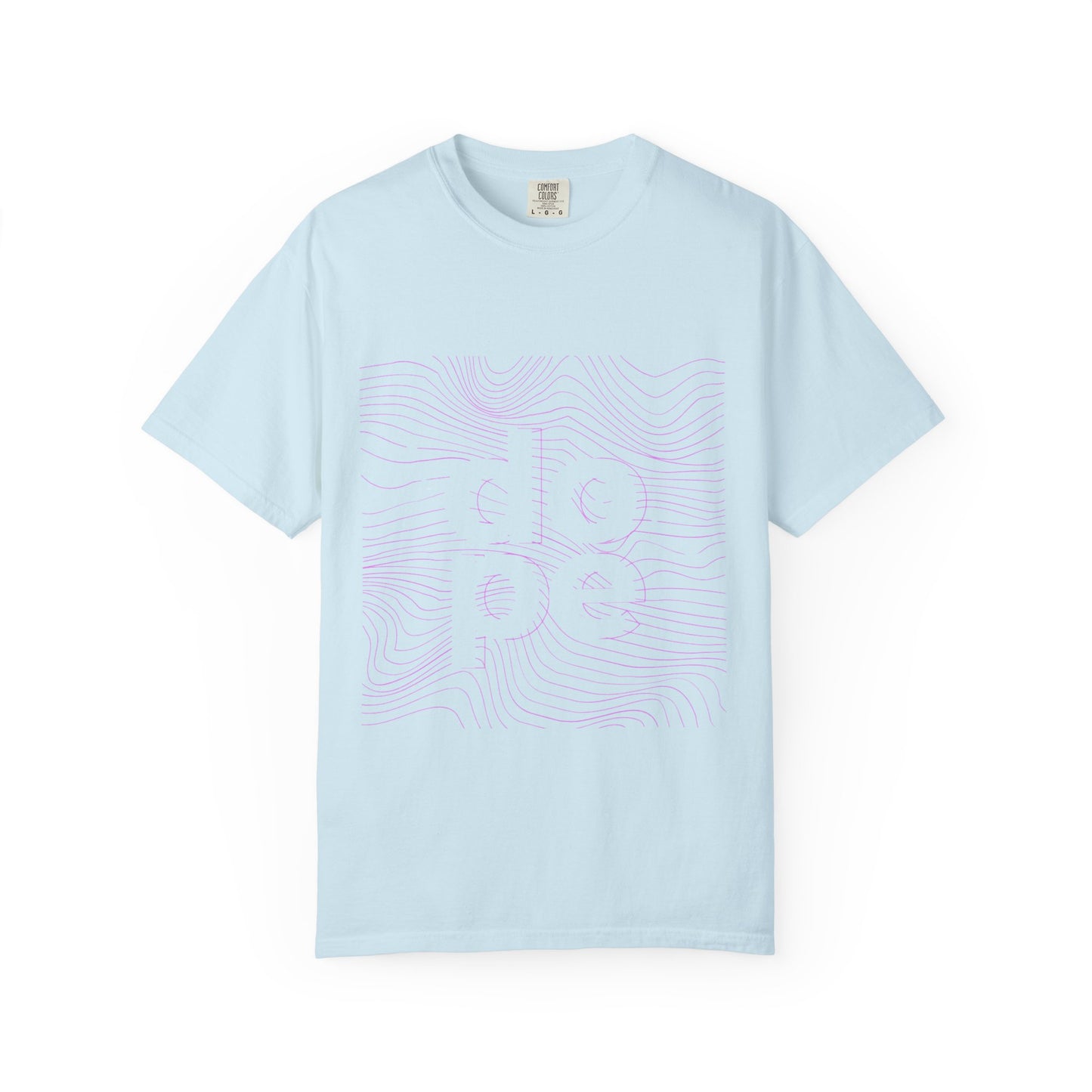F.L.O. T-Shirt — Subtle Topographic "Hope" Line Art Graphic Tee