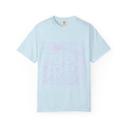 F.L.O. T-Shirt — Subtle Topographic "Hope" Line Art Graphic Tee