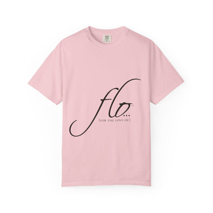 F.L.O. Script T‑Shirt — Minimalist Calligraphy Tee