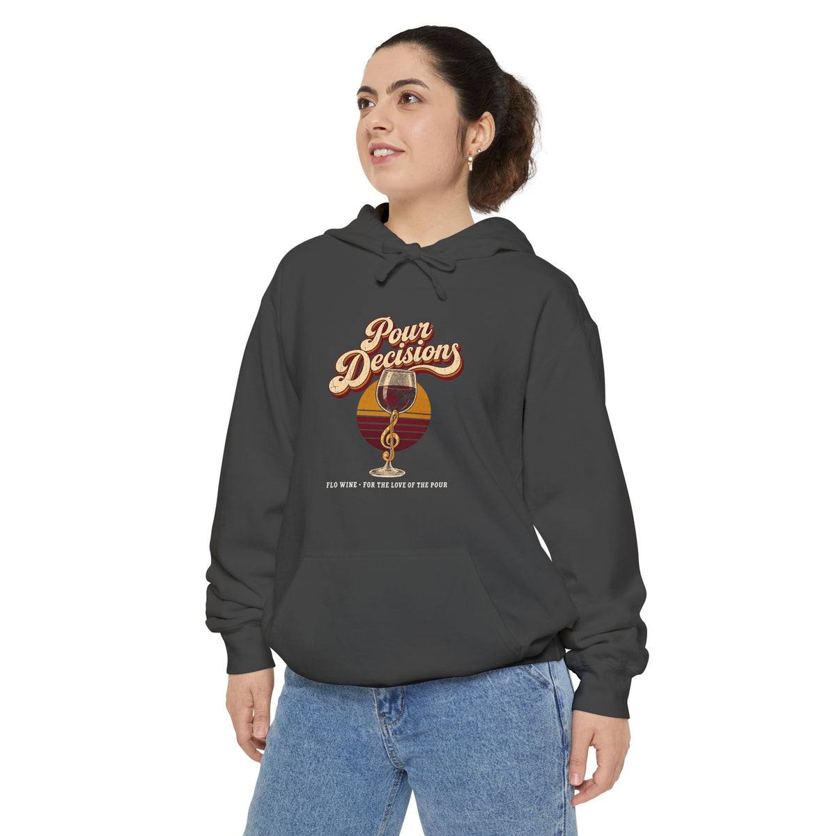 F.L.O. Pour Decisions Vintage Hoodie — Garment-Dyed