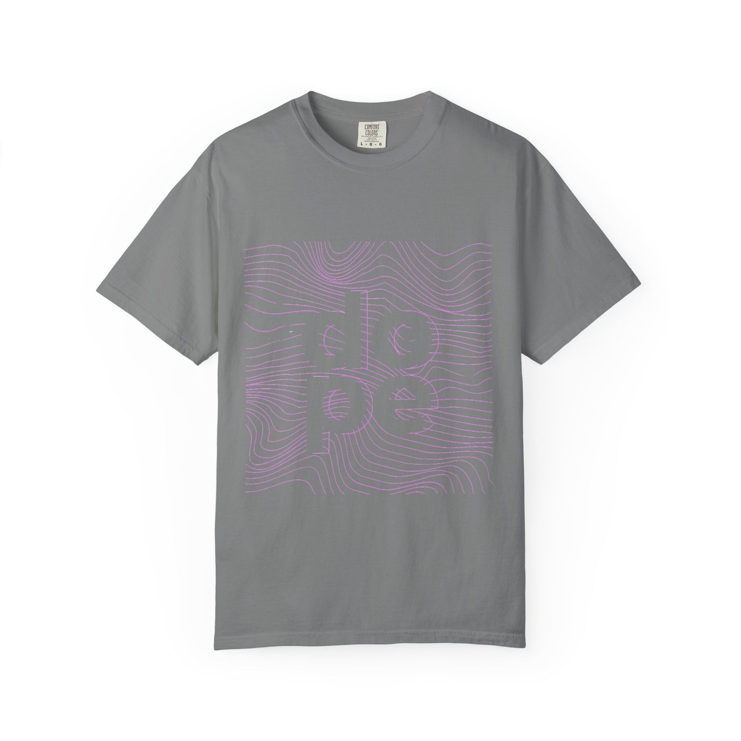 F.L.O. T-Shirt — Subtle Topographic "Hope" Line Art Graphic Tee