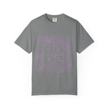 F.L.O. T-Shirt — Subtle Topographic "Hope" Line Art Graphic Tee