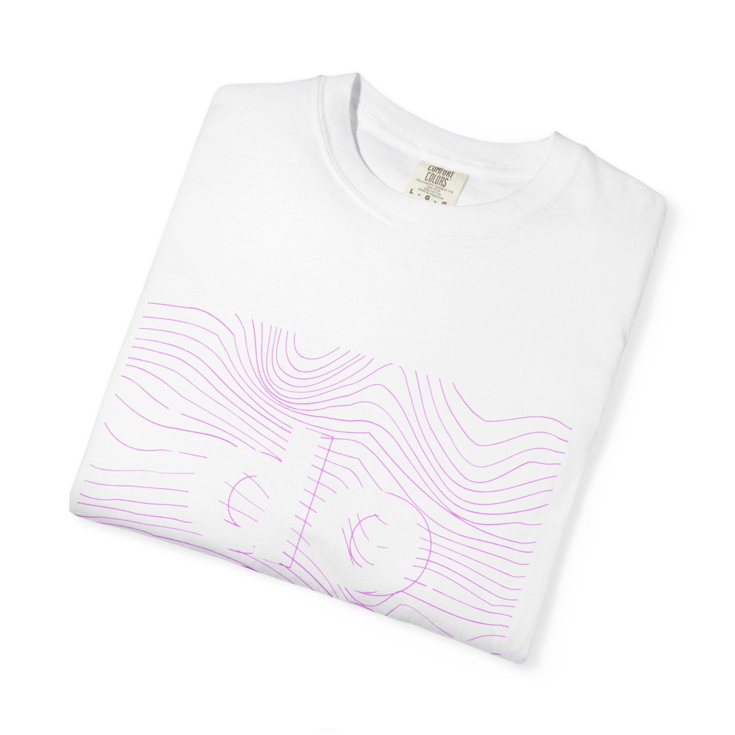 F.L.O. T-Shirt — Subtle Topographic "Hope" Line Art Graphic Tee