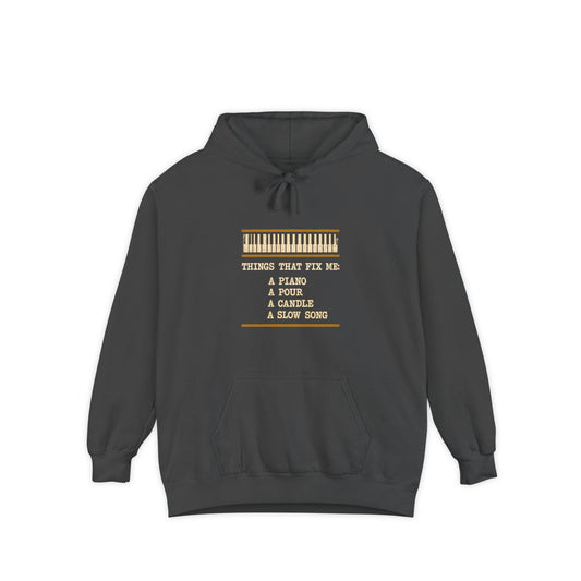 F.L.O. Things That Fix Me Vintage Hoodie — Garment-Dyed