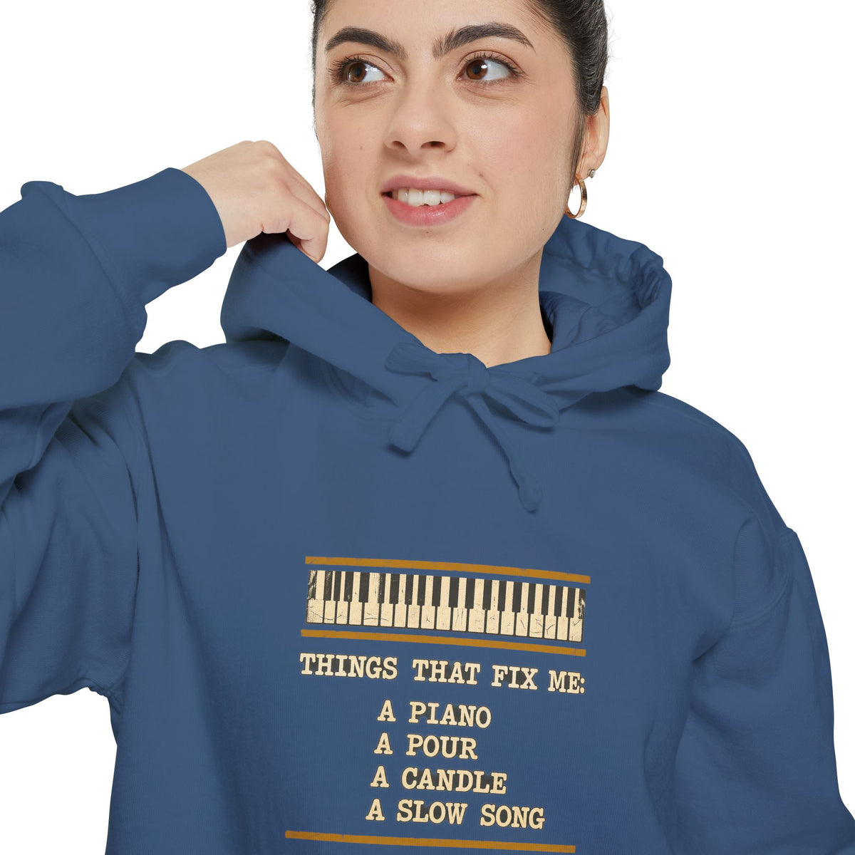 F.L.O. Things That Fix Me Vintage Hoodie — Garment-Dyed