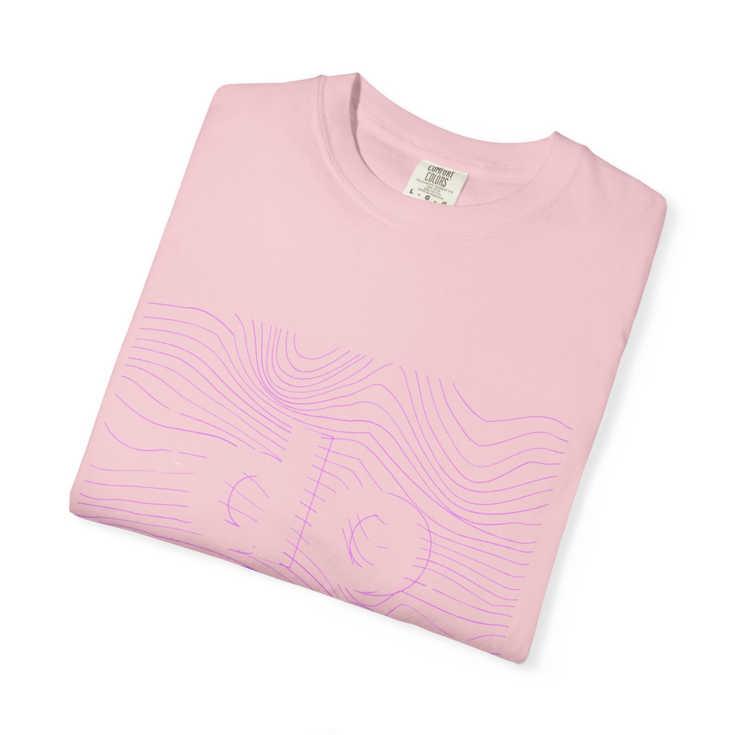 F.L.O. T-Shirt — Subtle Topographic "Hope" Line Art Graphic Tee